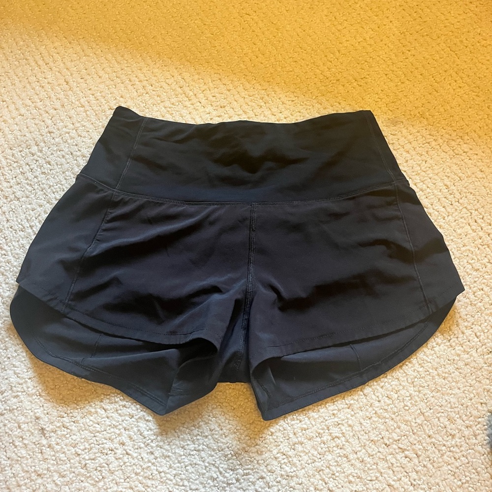 Women's Black lululemon speed up Shorts